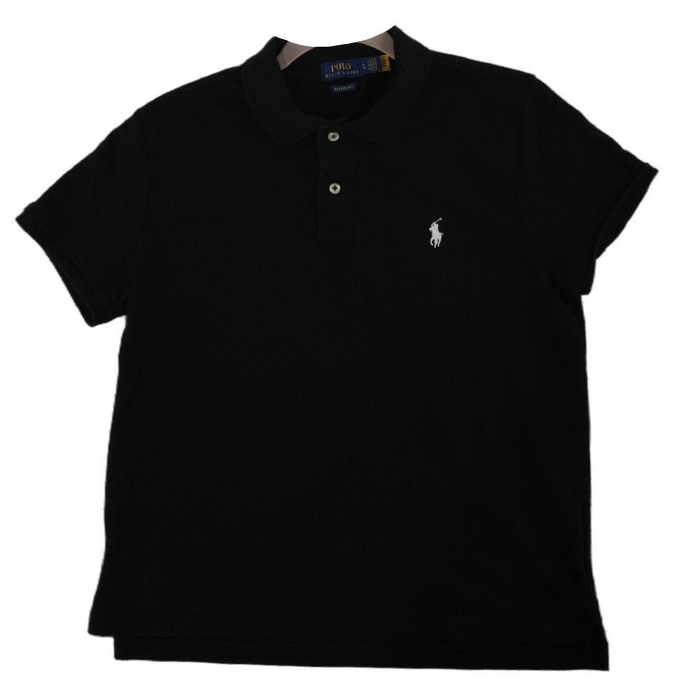 Polo Ralph Lauren Polo Shirt 100% Cotton Men's Size Large Black Classic Fit Golf